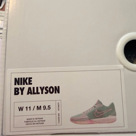 Women's Green and Pink custom Nike Sabrina’s - Picture 6 of 6